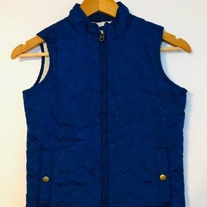 Gap Girls Old Embroidered Star Pattern Lined Vest